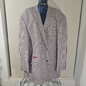 Inserch Men's Classic Checkered Blazer 4XL